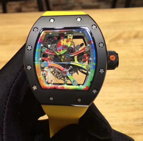 Review Richard Mille RM 68-01 Kongo Tourbillon yellow Rubber watches prices - Click Image to Close